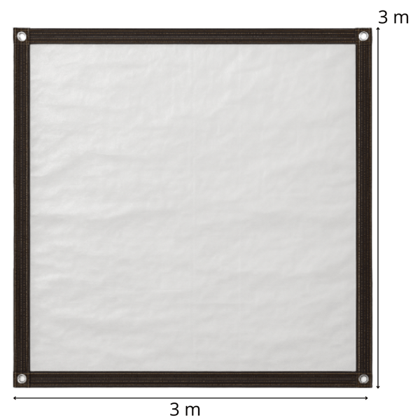 Läpinäkyvä pressu 3x3m 210g/m2 [PLANDEKA4]