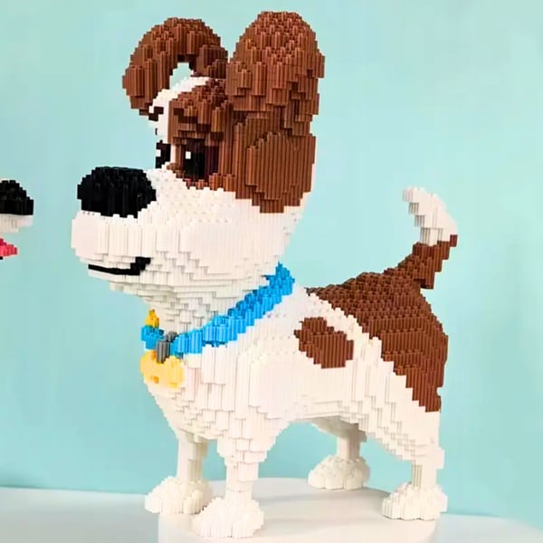 Jack Russell hund byggklossar byggset 7100 delar