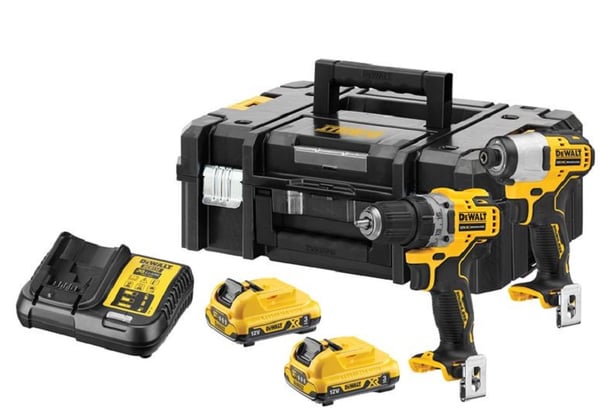 XR-PAKKAUS 12V DCD701 + DCF801 ​​​​2*3.0 Ah - DW DCK2110L2