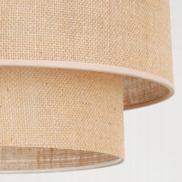Hængende lampe, loftslysekrone, lampeskærm, boho juta