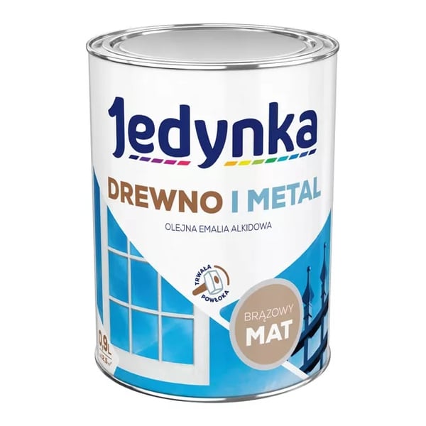 ALKYD EMALJE TIL TRÆ OG METAL BRUN MAT 0,9L - 5EMAL.BRM0,9