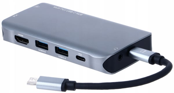 USB-C-KESKITIN -> HDMI VGA 3xUSB 3.0 SD PD -SOVITINASEMA M1 10in1 Thunderbolt 3