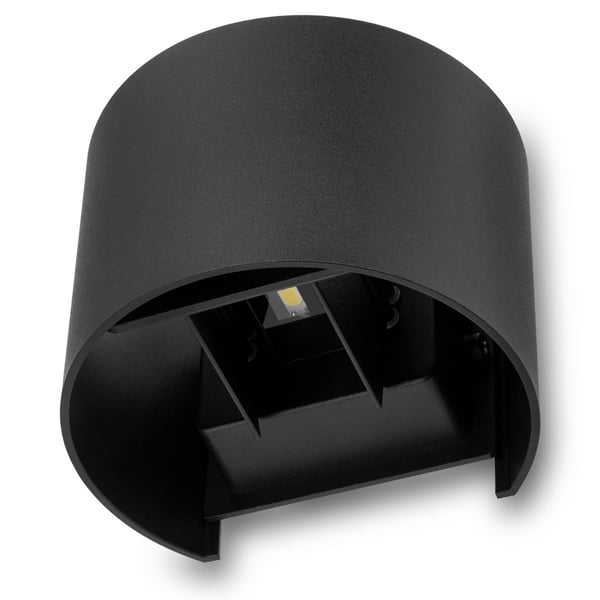 Vägglampa för utomhus LED 2x3W 4000K justerbar upp och ner svart PINUS LUMILED