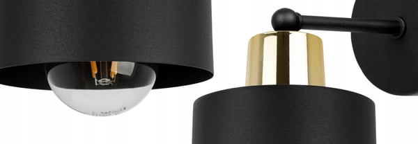 VÆGLAMPE, FIRKANTET LAMPE, LOFTSLAMPE, SORT LED-LAMPE