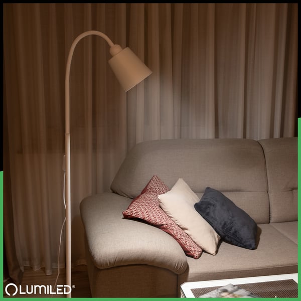 KALSO Lumiled E27 LED gulvlampe hvid med højdejustering