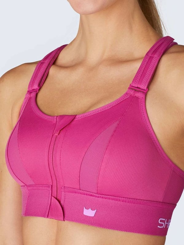 Shefit Sports-BH, Stærk Støtte, Justerbar, Intens Pink, 4XL
