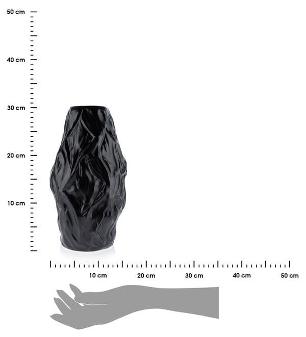 Louis Black vas 29 cm, svart
