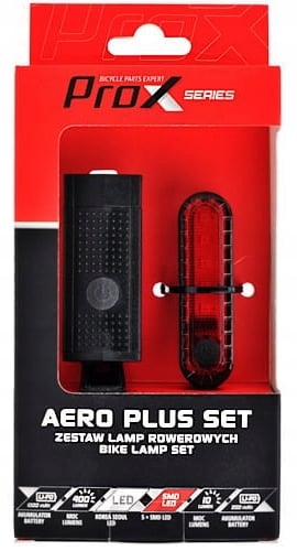 Prox Aero etuvalaisin 400 lm + takavalaisin 10 lm USB