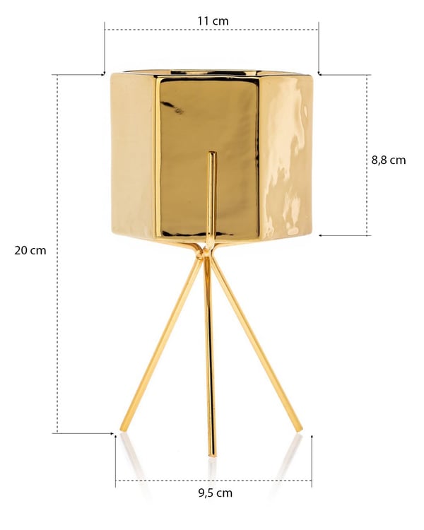 Sashi Guld Urtepotte 20 cm