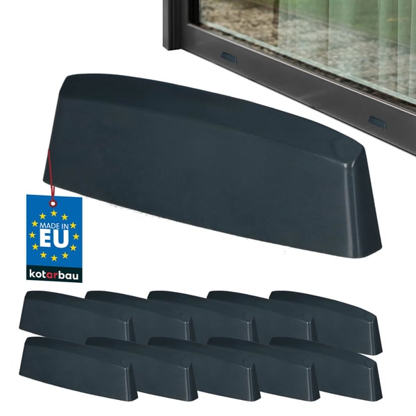 Viemäröintisuojus PVC-ikkunoille, antrasiitti, 45 mm, 10 kpl:n sarja