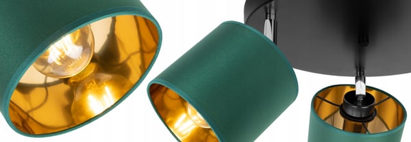 Lofthængende lampe med gylden LED-loftlampe