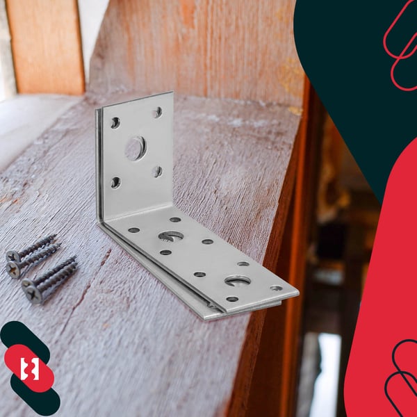 KOTARBAU® snickarvinkelkoppling rostfritt stål galvaniserad 100 x 50 x 35 mm set med 50 delar