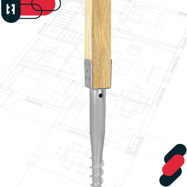Kotarbau® Teräksinen U-muotoinen ankkuritolppa aitoihin, huvimajoihin, 70 x 700 mm, 4 kpl:n sarja