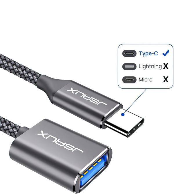 JSAUX CD0019 USB-C til USB-A 3.0 OTG-adapter
