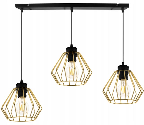 Lofthængende lampe med guld lysekrone i loftet Druciak