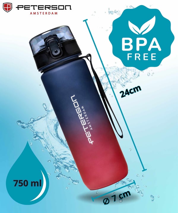 Vesipullo 750ml PTN HY-001-750-9522 Violetti-punainen