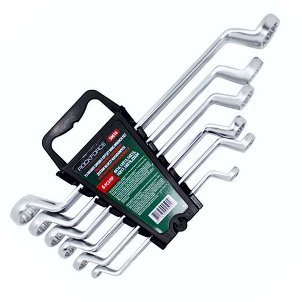 Ringnøgler med vippefunktion, 6 dele, 8-24 mm Cr-V