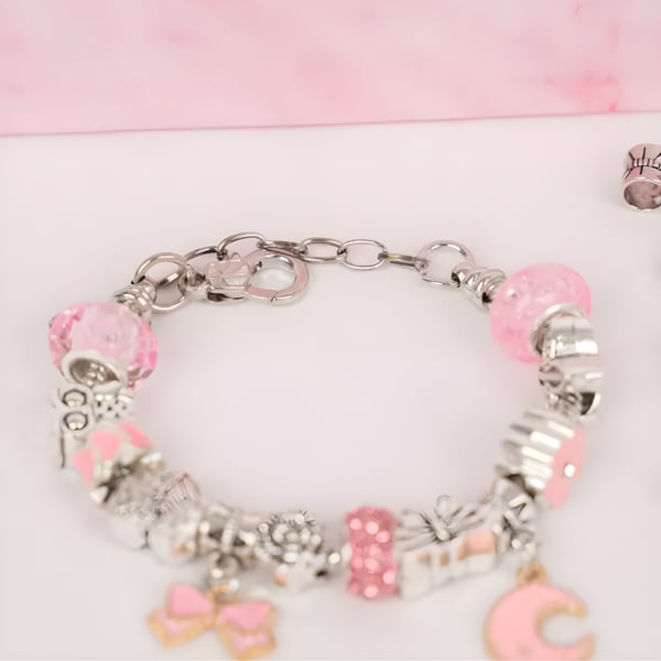 Smykkefremstillingssæt perler armbånd vedhæng charms gave