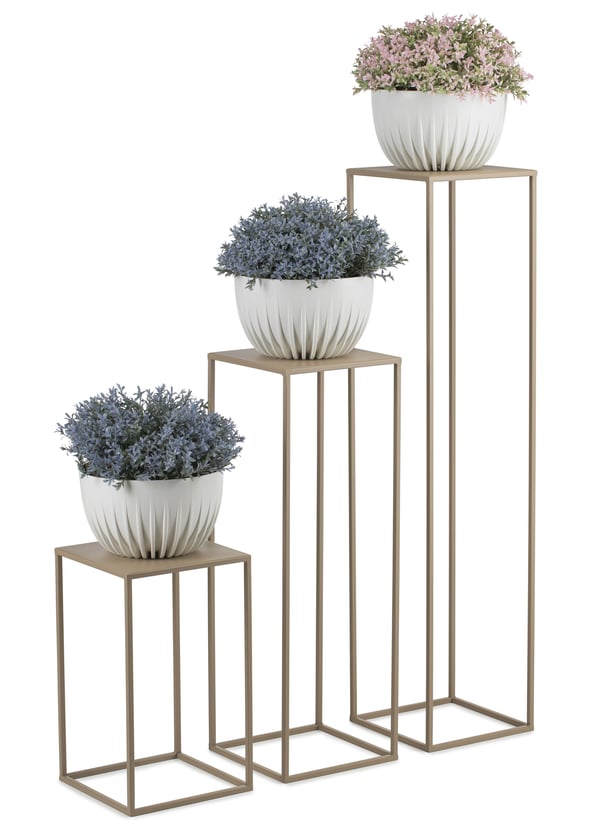 Beige stående blomsterställ 40 cm