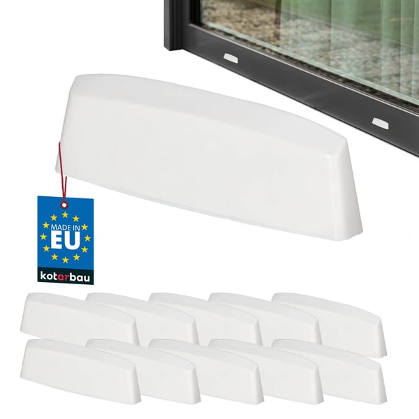 Dräneringsplugg för PVC-fönster vit lock 45 mm 10-pack
