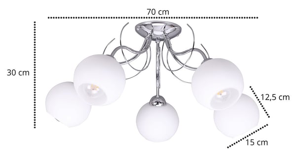 ELEGANT LOFTSLAMPE TIL SOVEVÆRELSE GLASLAMPE