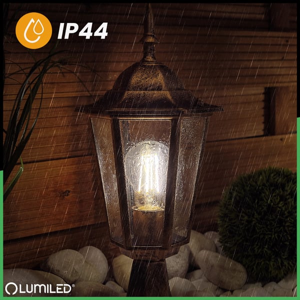 Utomhuslampa E27 Lyktstolpe 39cm Patina BELLIS LUMILED
