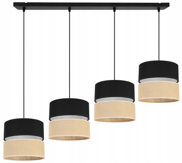 HÆNGELAMPE, LOFTKRONE, LAMPESKÆRM 20CM, SORT