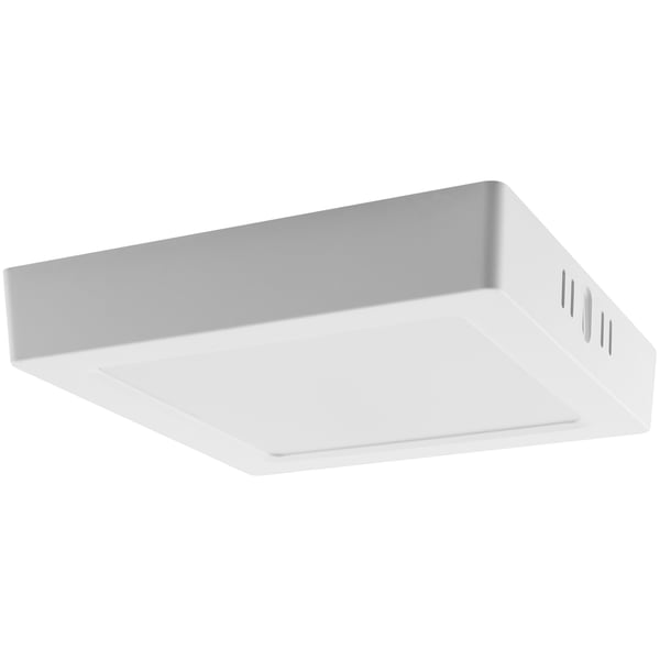 Utanpåliggande LED-taklampa 12W fyrkantig 4000K GLOW vit LUMILED