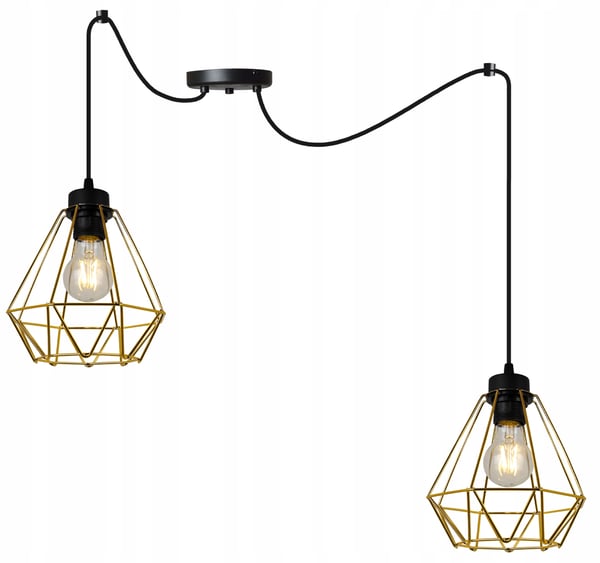 MODERNE ELEGANT HÆNGELAMPE I METAL MED LAMPESKÆRM