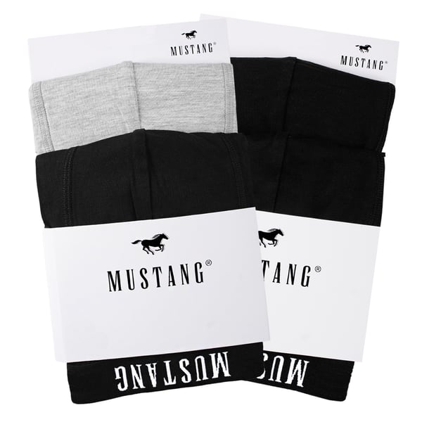 Mustang miesten bokserit, 4-osainen setti, puuvillaa, logolla, koko M