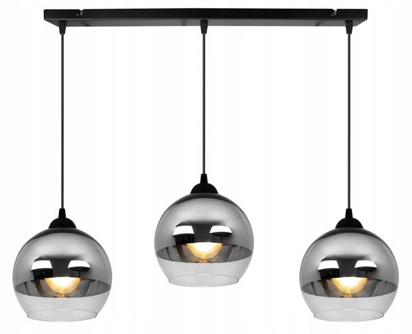 ELEGANT HÆNGELAMPE, GLASLAMPE, KROM LED
