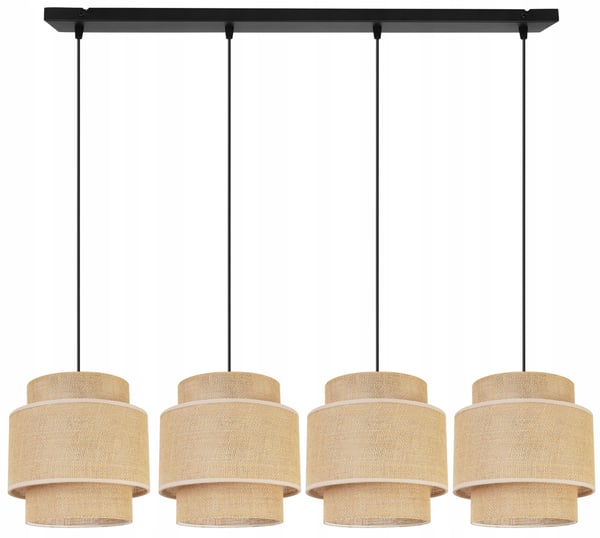 Hængende lampe, loftslysekrone, lampeskærm, boho juta