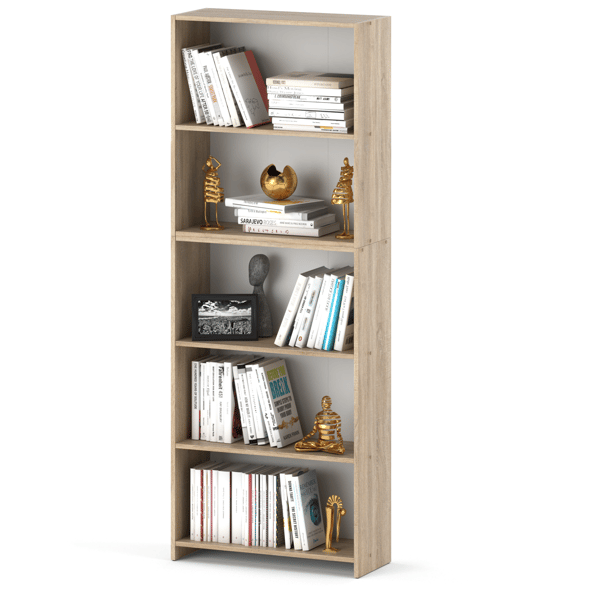 Toimisto Kirjahylly Sonoma Oak 70 CM 5 Hyllyt Lelut Puinen Parvi