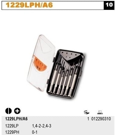 SÆT MED 6 PRÆCISIONSSKRUETRÆKKERE - BE 1229LPH/A