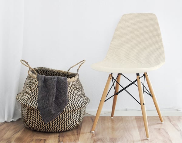 KLÄDSEL skandinavisk stol crème jacquard