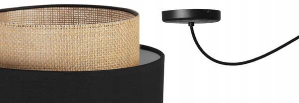 Hængende lampe, loftslysekrone, lampeskærm, boho juta