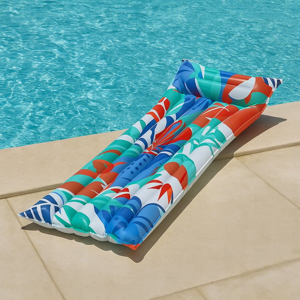 Bestway uppblåsbar vattensolstol för simning 183x69 cm strand sommar