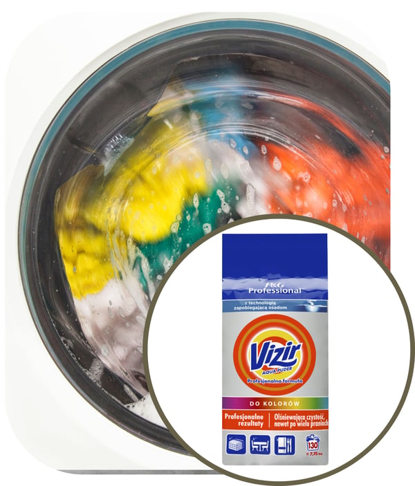 Vizir-pulver 7,15 kg til farve, 130 vaske