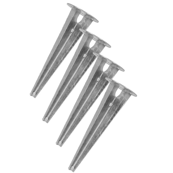 Kotarbau® Puutarhavalaisimen Jalusta, Maahan Rei'itetty, Pyöreä Ankkurikiinnike, 115 mm, 4 kpl:n Setti