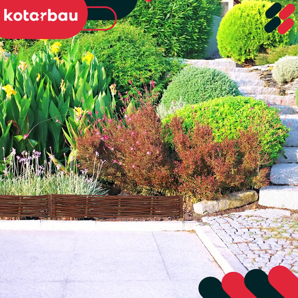 KOTARBAU® Havestakit Palisade Rotting Drevet Staket 60 x 10 cm Sæt 10 stk