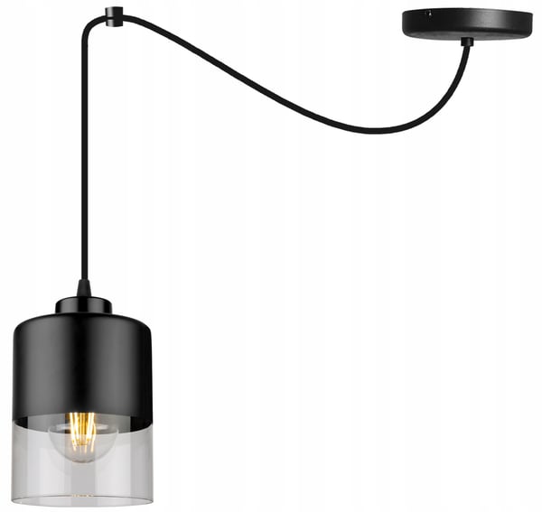 MODERNE LOFTHÆNGELAMPE I GLAS MED EDDEKRON