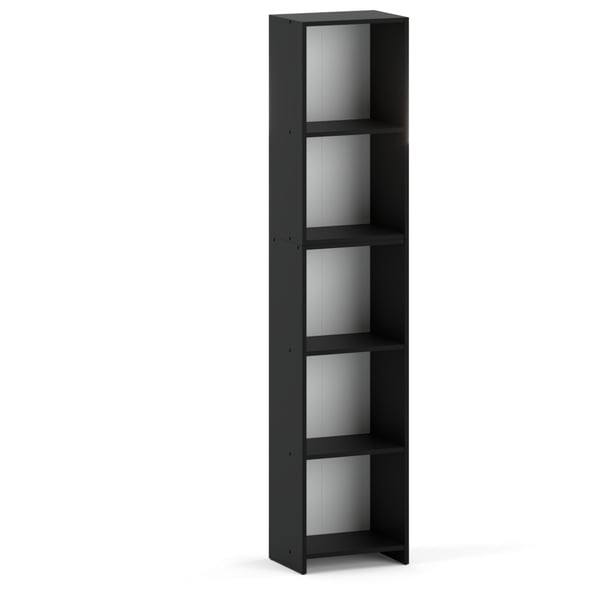 Office Kirjahylly Musta 40 CM 5 hyllyä Lelupylväs olohuoneeseen