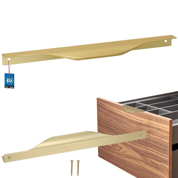 Modern Edge Møbelgreb Aluminium Mat Guld 256 / 276 MM