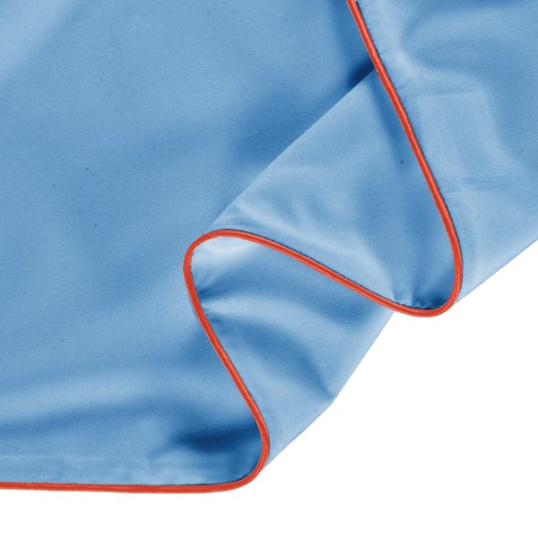 Basic vuodevaatteet 220x200 sininen oranssinreunuksella