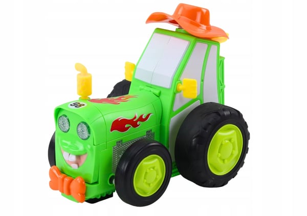 Traktor fjärstyrrd bil RC traktor grön med ljus hoppar dansar
