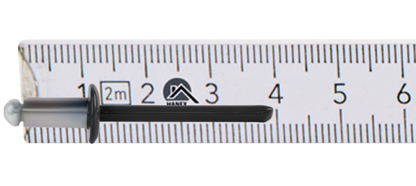Åbne aluminiumnitter 4,8x10mm RAL 9005