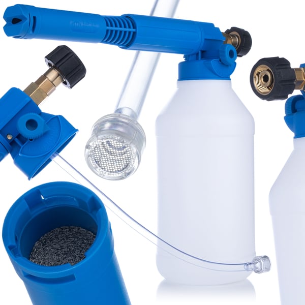 FoamMaster HD Pro 2L - LS10-vaahdottimen korvaaja | Karcher HD/HDS:lle | M22x1.5 | Suutin 1.5 mm | 10-portainen säätö | Kloorikemikaaleille