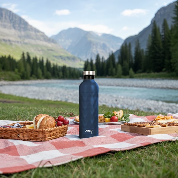 NC3805 Matkaväline pullo 750 ml sininen Nils Camp