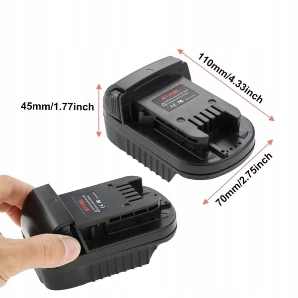 Makita 18V til Milwaukee 18V batteriadapter/konverter (MT20ML)