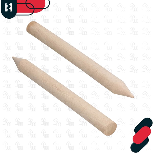 KOTARBAU® geodætiske træstokke i bøg til tomater, grøntsager og træer, 30 cm, 5-pak